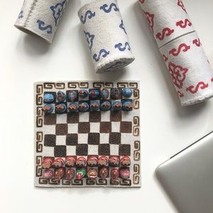 Handmade: Mongolian Chess Set (Wool)